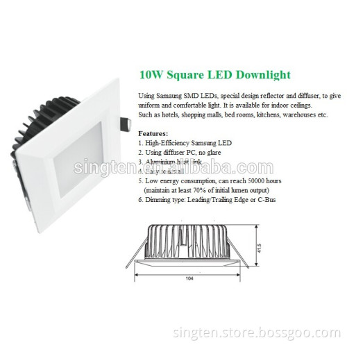 LED Light square COB Dimmable